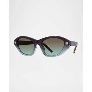 NEW GIVENCHY women's cat eye sunglasses in dark brownothergradient brown